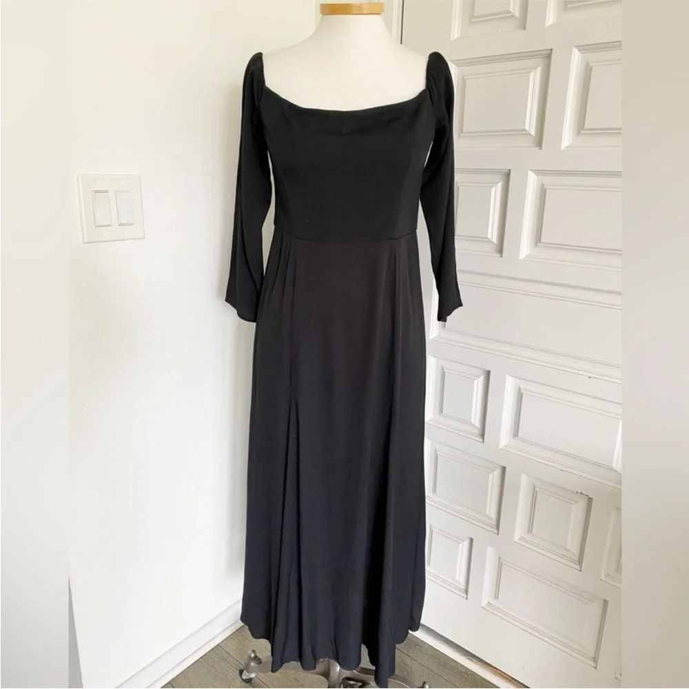 dark blue prom dress with sleeves Navy Satin Ball Gowns Dresses Long MDW Final Few Size:Custom Size(Special Instructions for Seller) 1 inch = 2.54 Preowned Christian Dior 2001